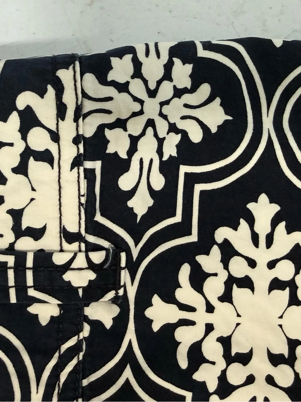 J. Crew Navy Blue/ White Medallion Patterned Mini Skirt Size 8